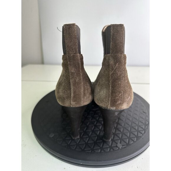 DANA DAVIS Brown Suede Leather Ankle Booties Sz 7.5 B - Picture 6 of 11